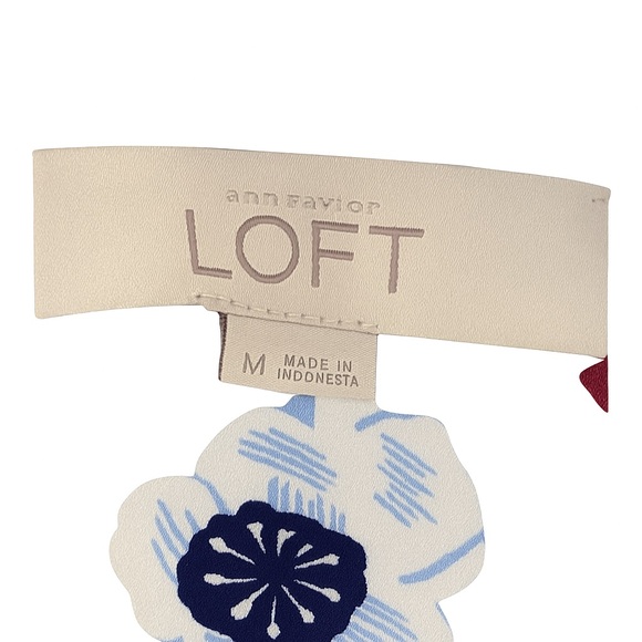 Loft Burgundy and Blue Size Medium Top - Picture 4 of 4